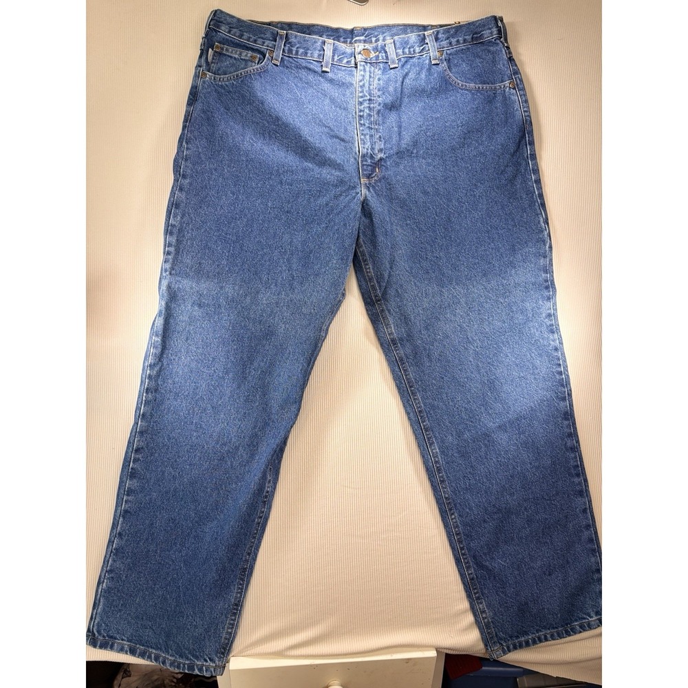 NWT Carhartt Relaxed-Fit Tapered-Leg Stonewash Jean 46X30 Workwear